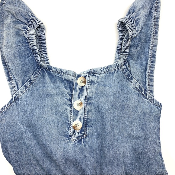 Little Bipsy Denim Flutter Dress - Picture 4 of 6